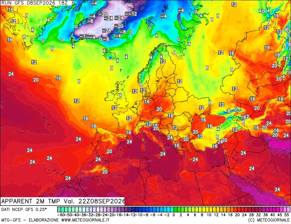 mappa Temp percepita