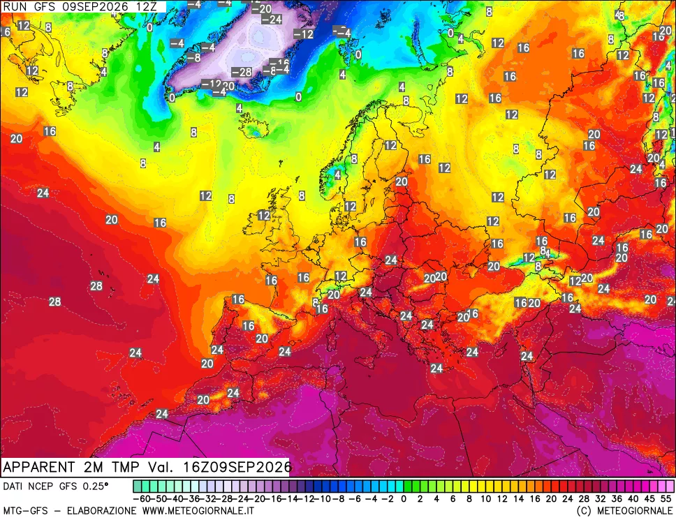mappa Temp percepita