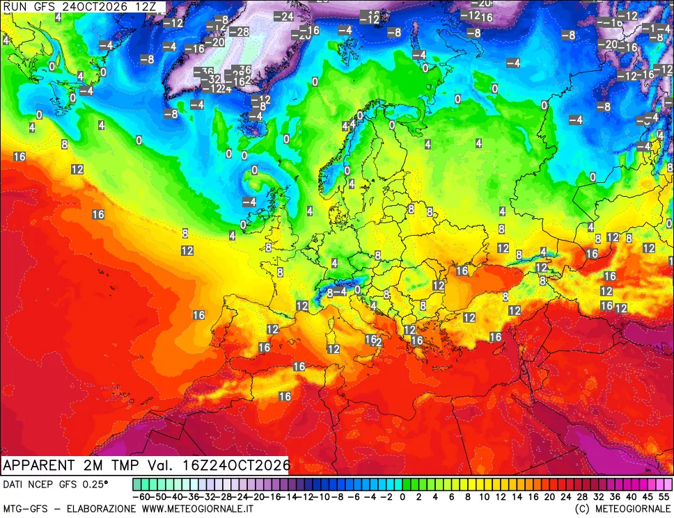 mappa Temp percepita