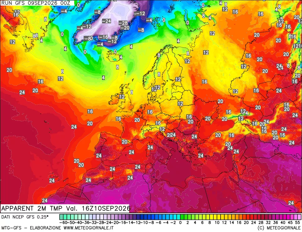 mappa Temp percepita