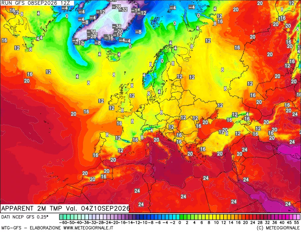 mappa Temp percepita
