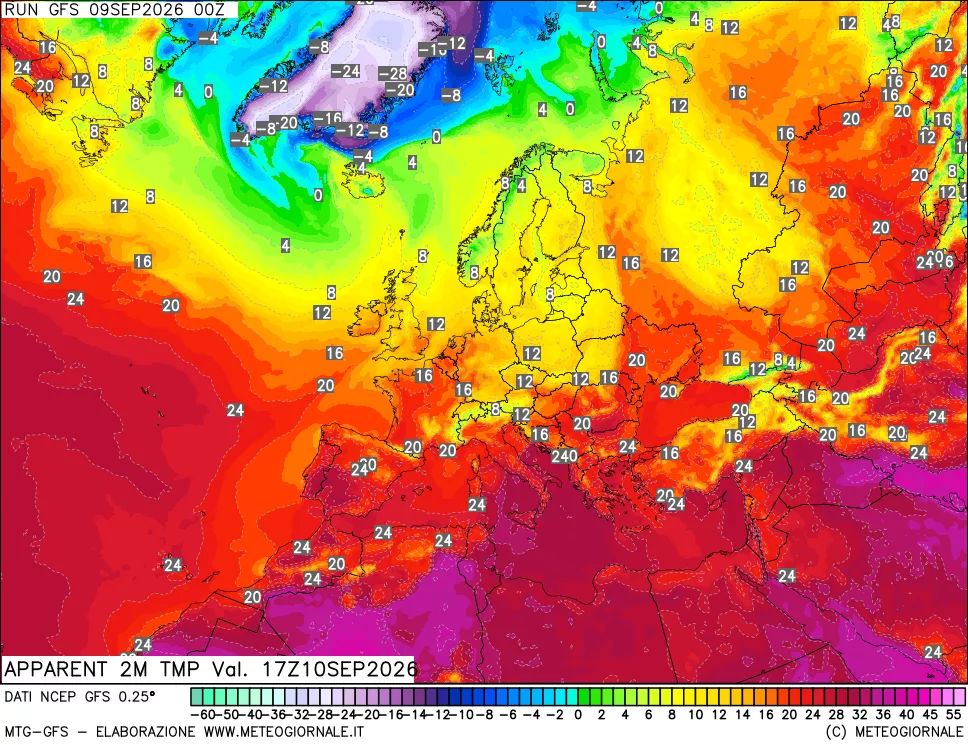 mappa Temp percepita