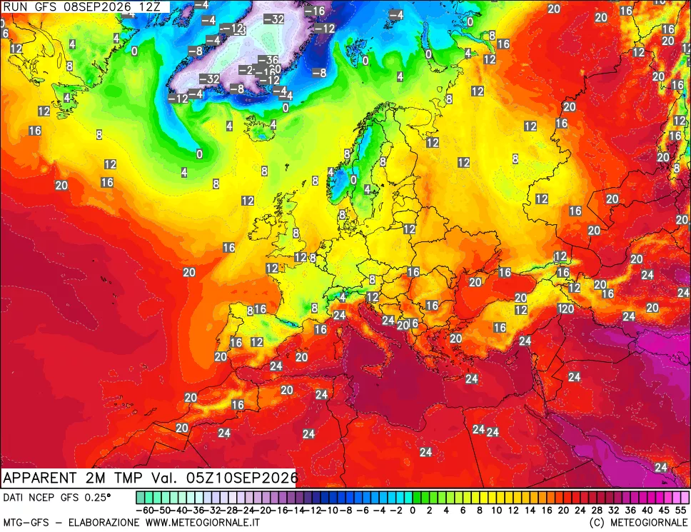 mappa Temp percepita