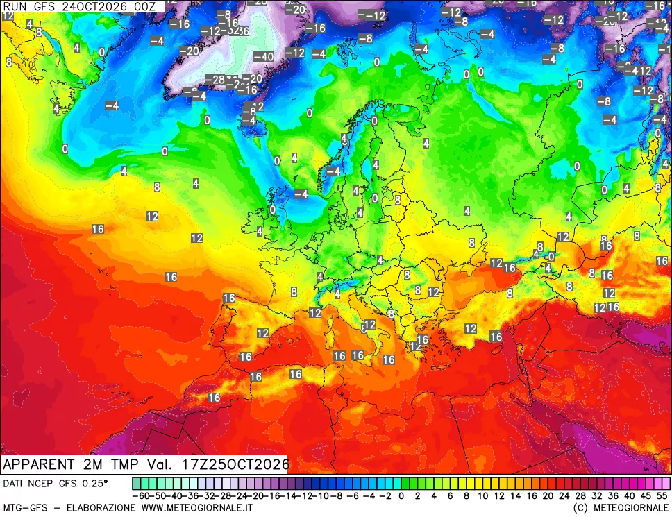 mappa Temp percepita