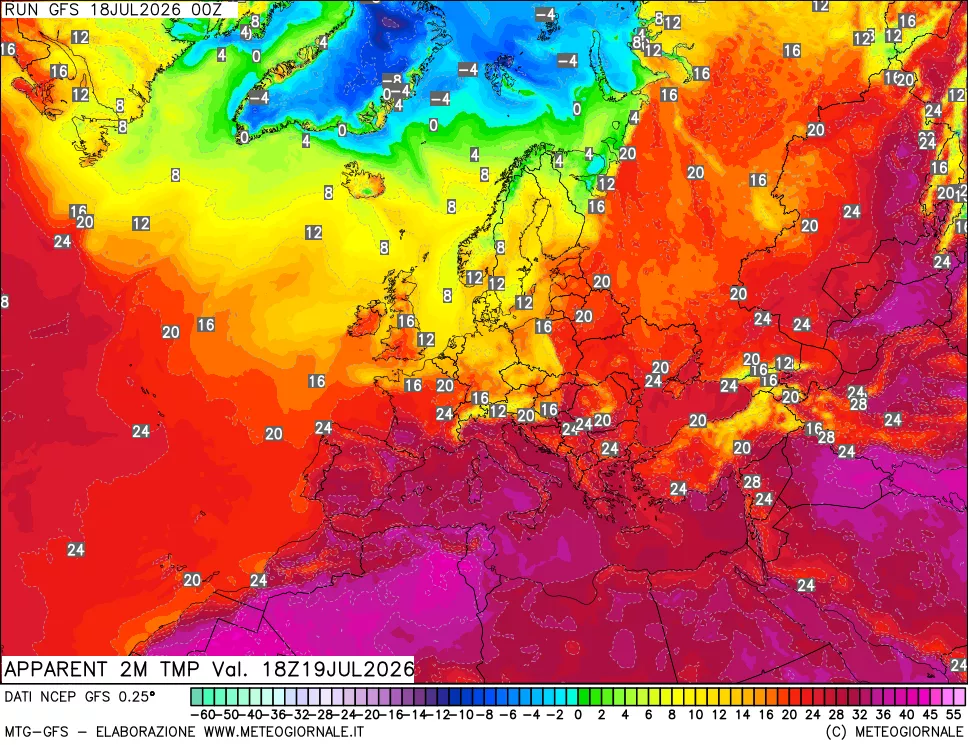 mappa Temp percepita
