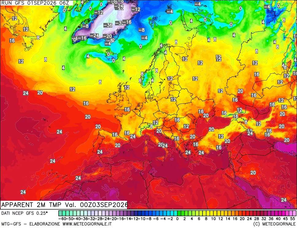 mappa Temp percepita