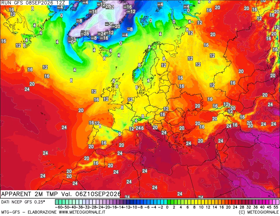 mappa Temp percepita