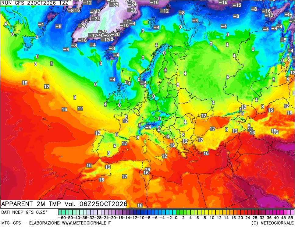 mappa Temp percepita