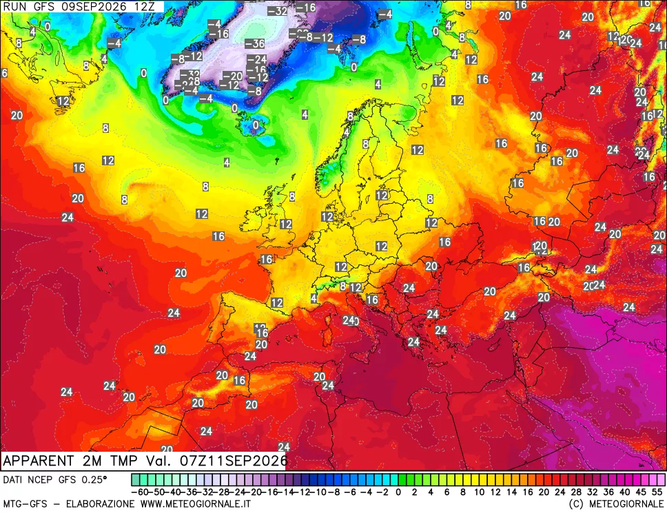 mappa Temp percepita