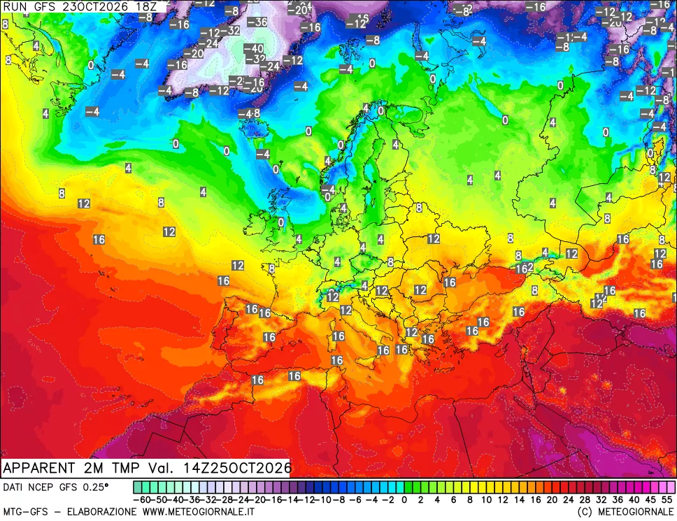 mappa Temp percepita
