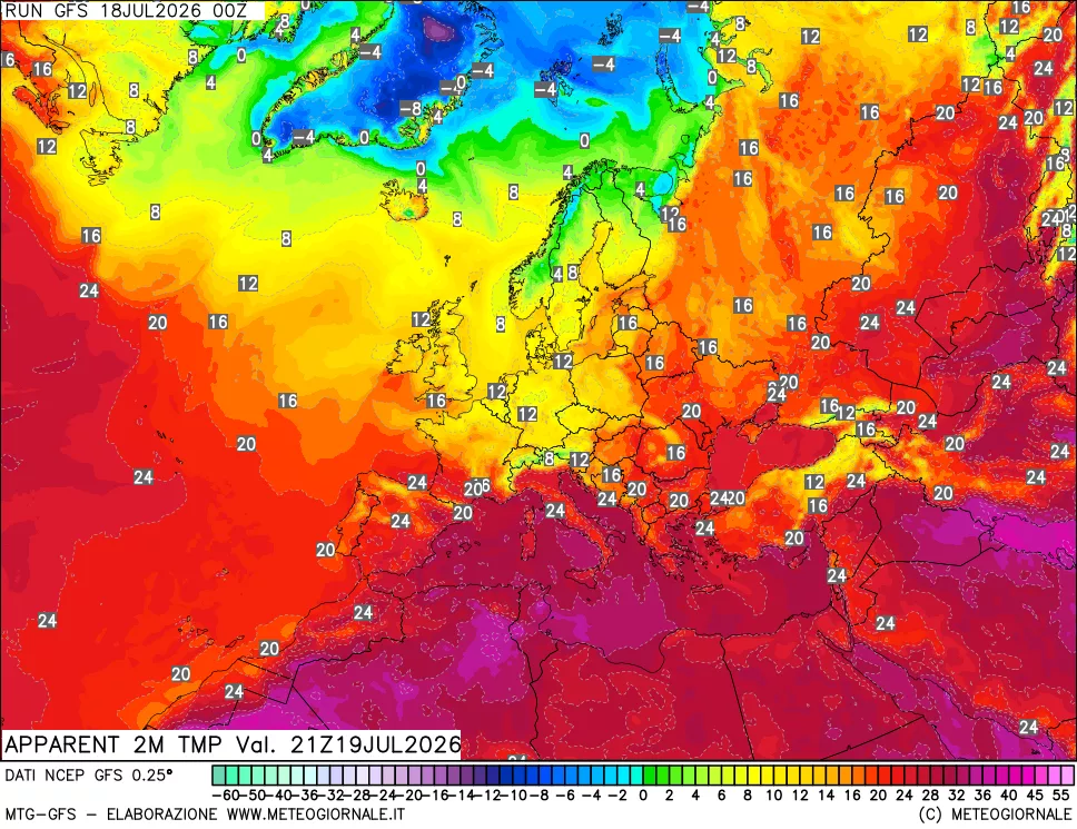 mappa Temp percepita
