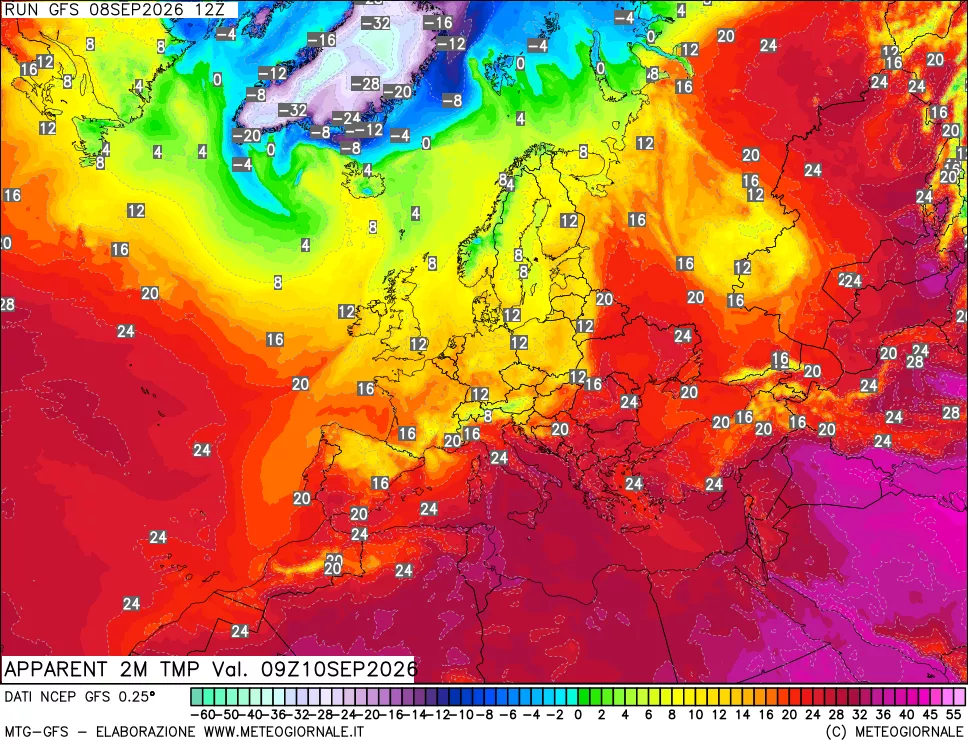 mappa Temp percepita