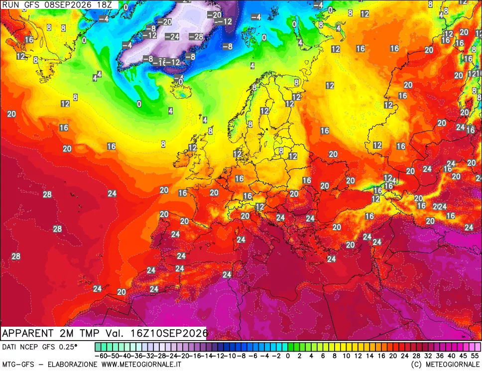 mappa Temp percepita
