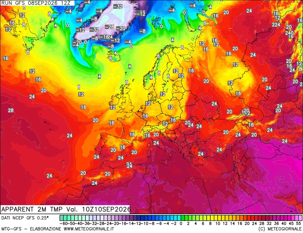 mappa Temp percepita