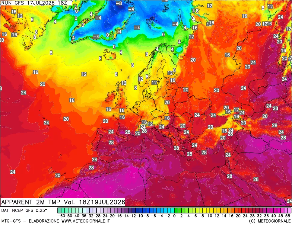 mappa Temp percepita
