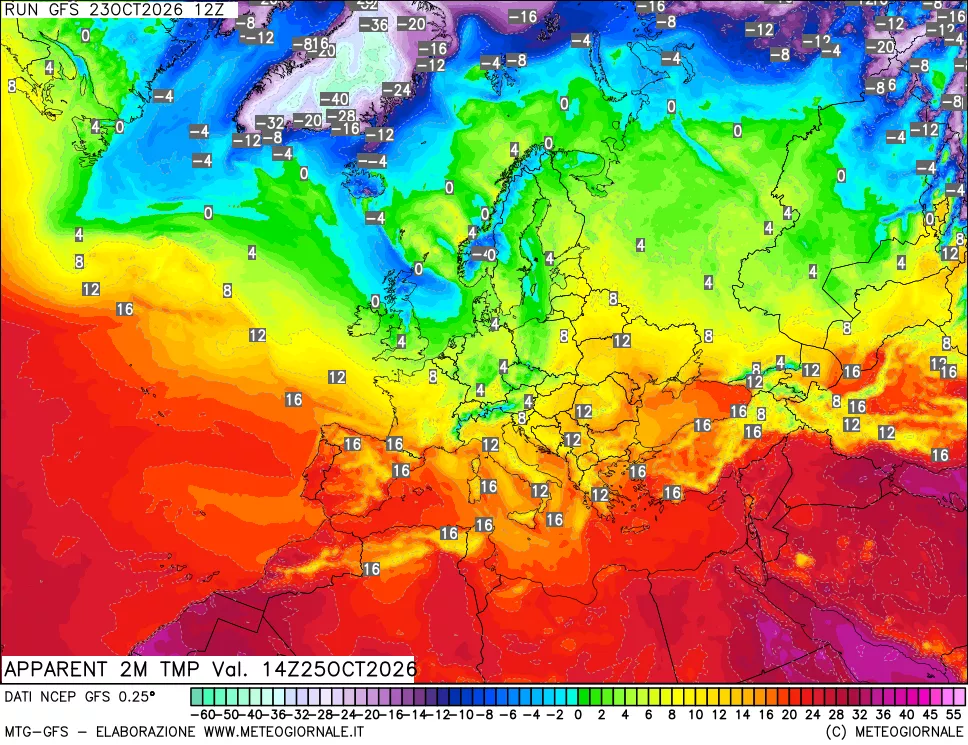 mappa Temp percepita