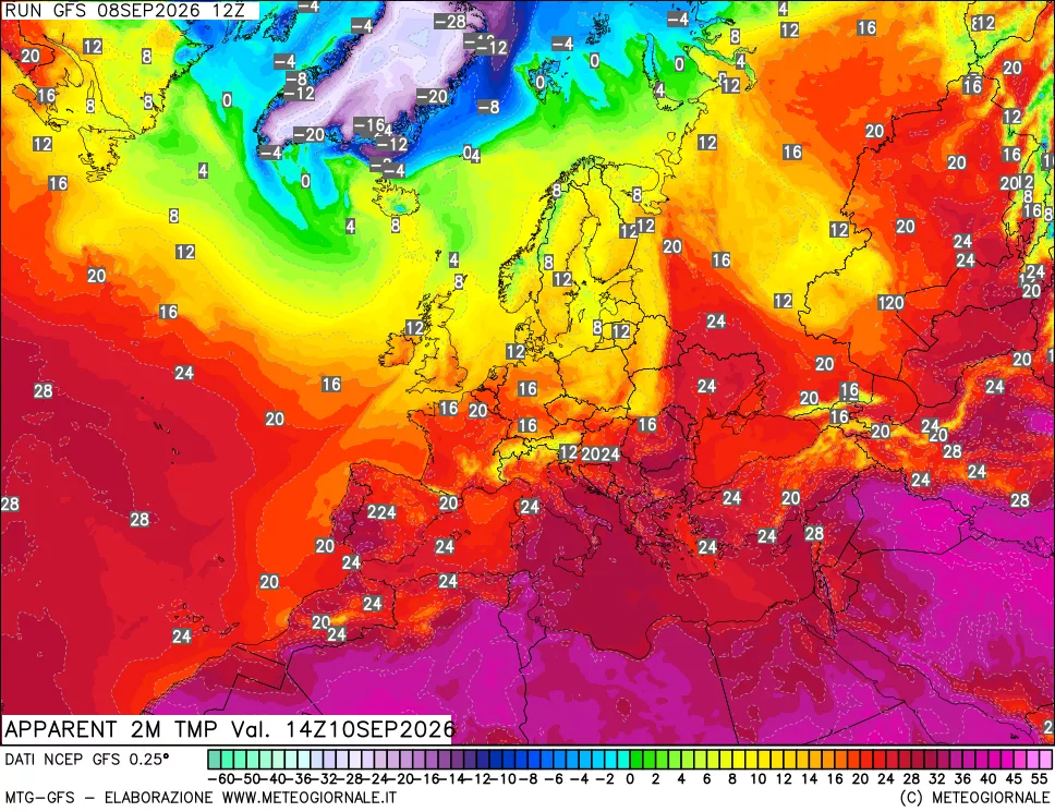 mappa Temp percepita