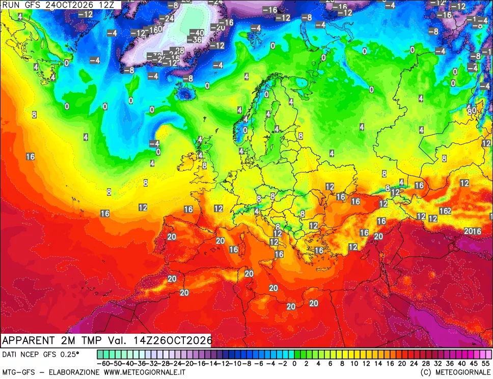 mappa Temp percepita