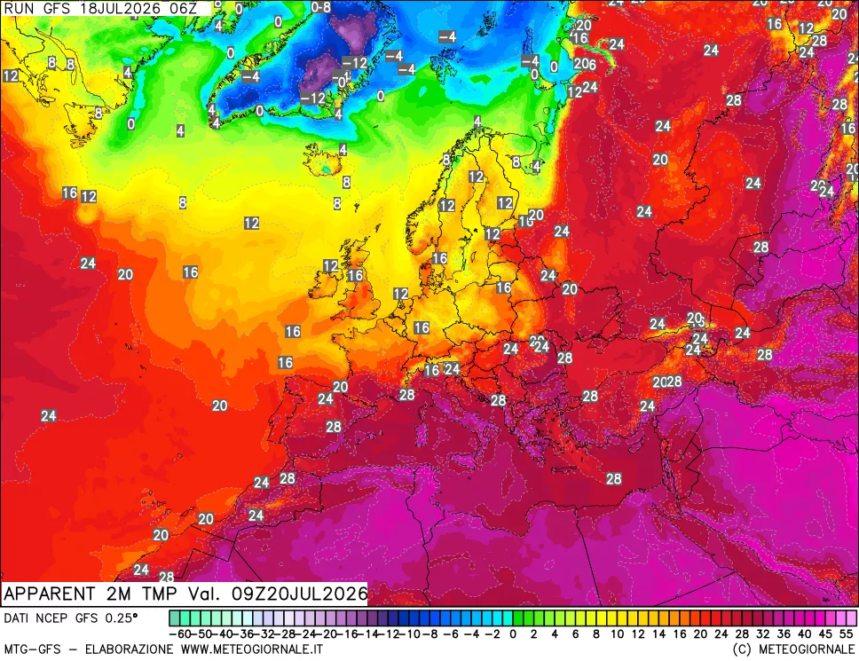 mappa Temp percepita