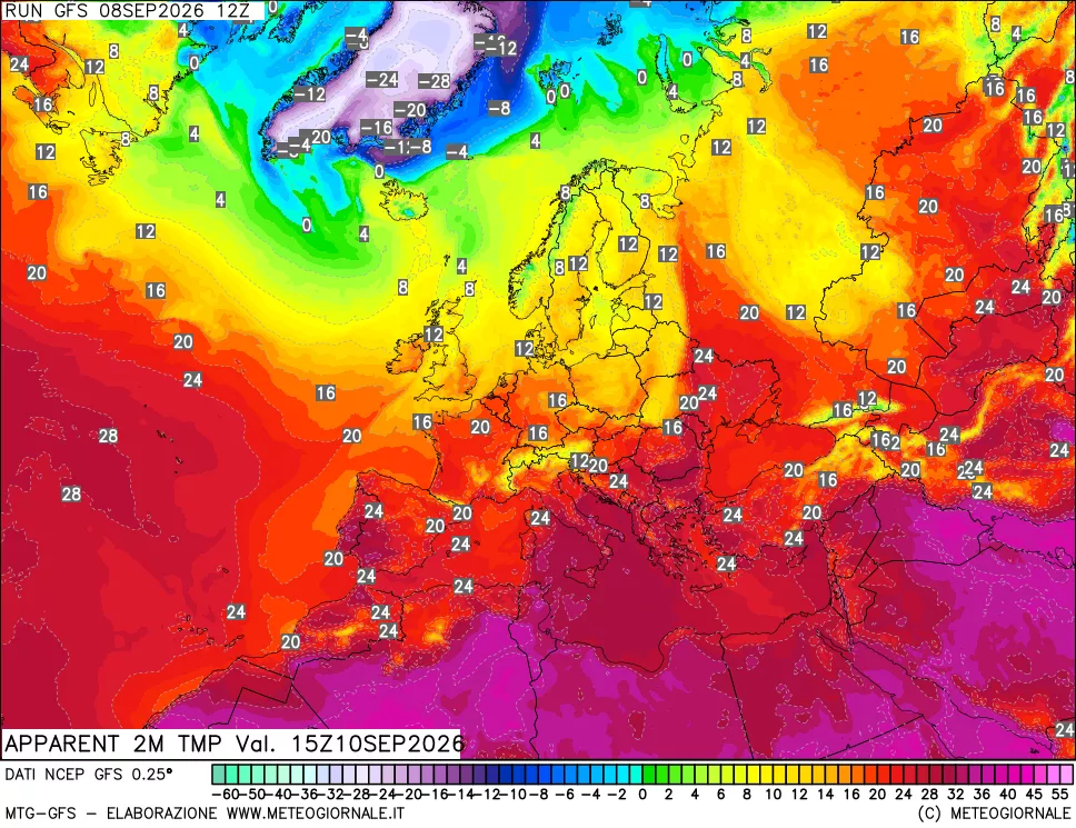 mappa Temp percepita