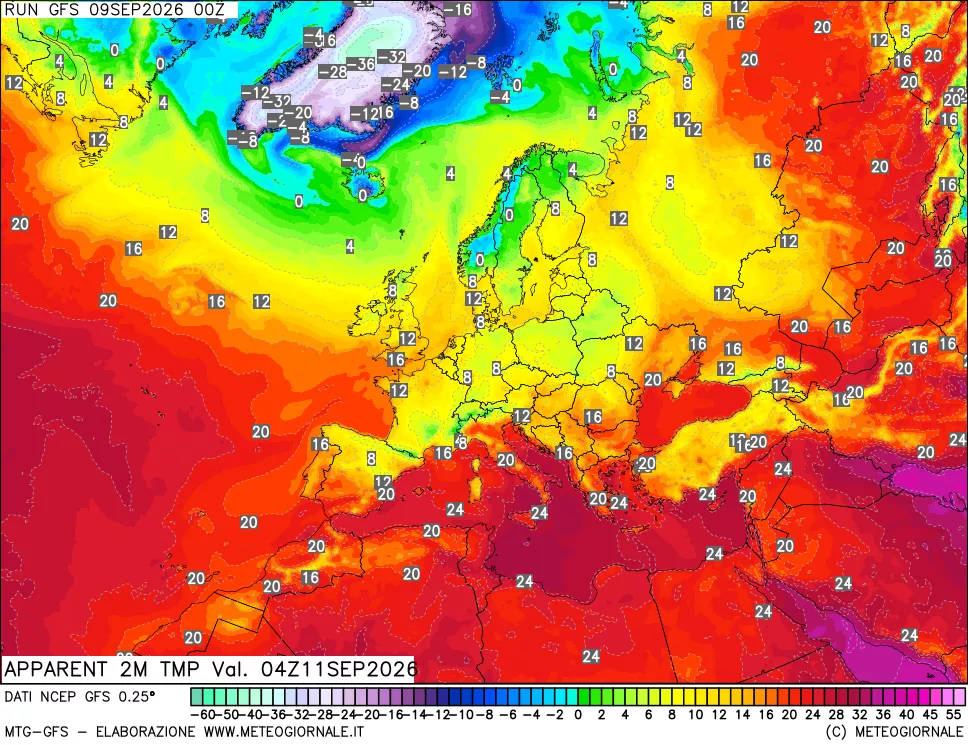 mappa Temp percepita