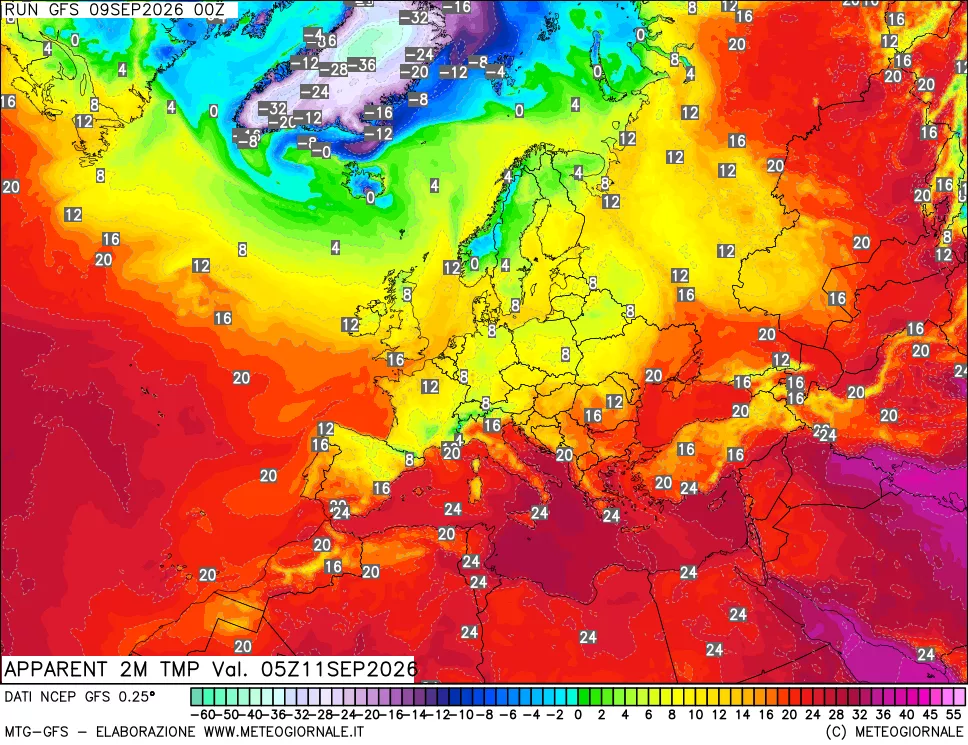 mappa Temp percepita