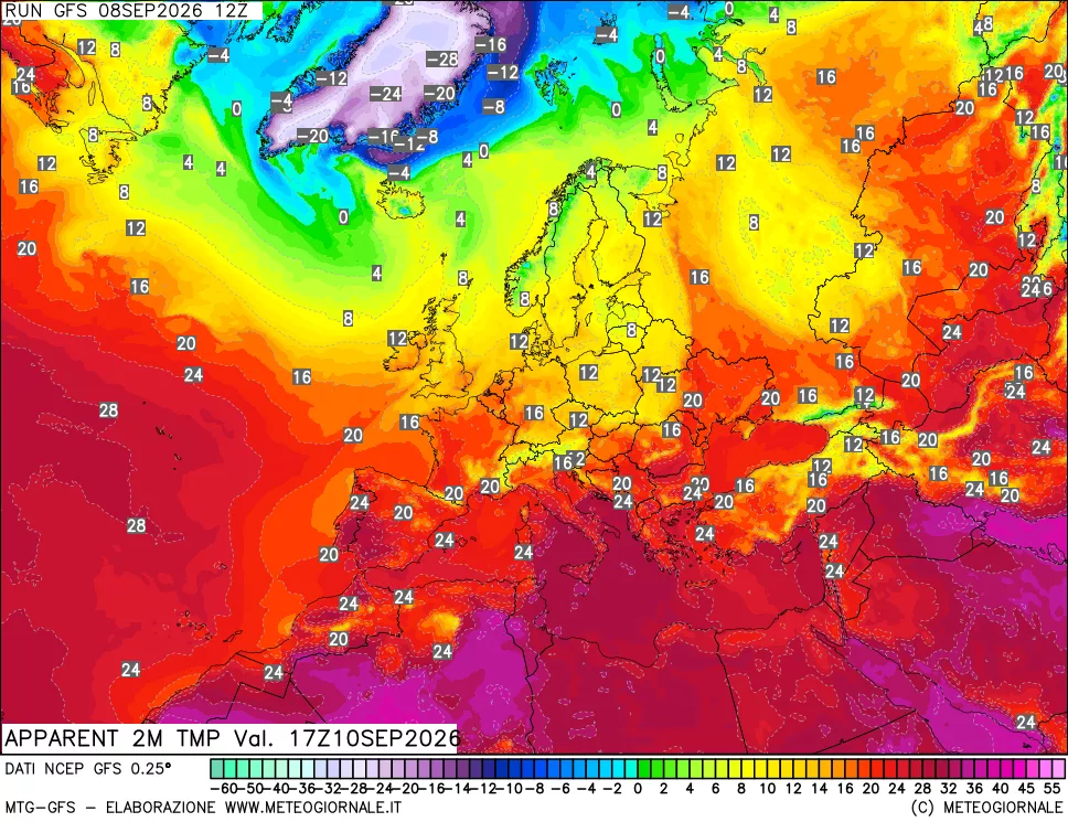 mappa Temp percepita