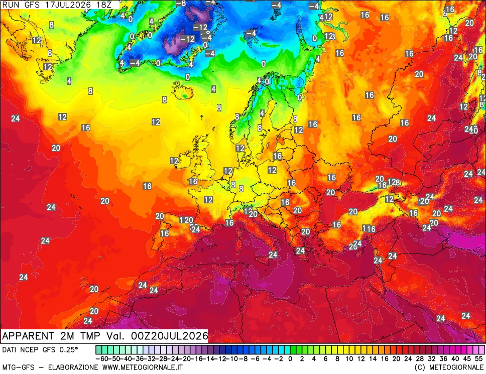 mappa Temp percepita