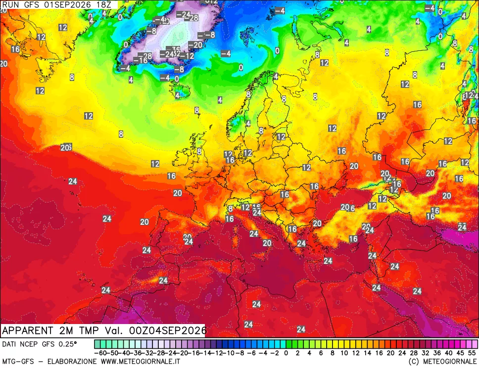 mappa Temp percepita