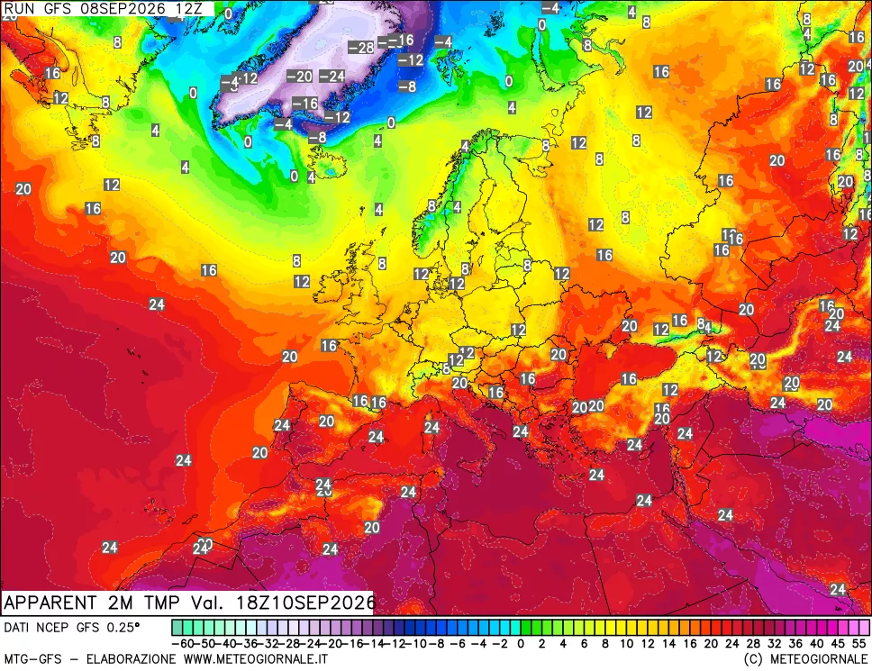mappa Temp percepita
