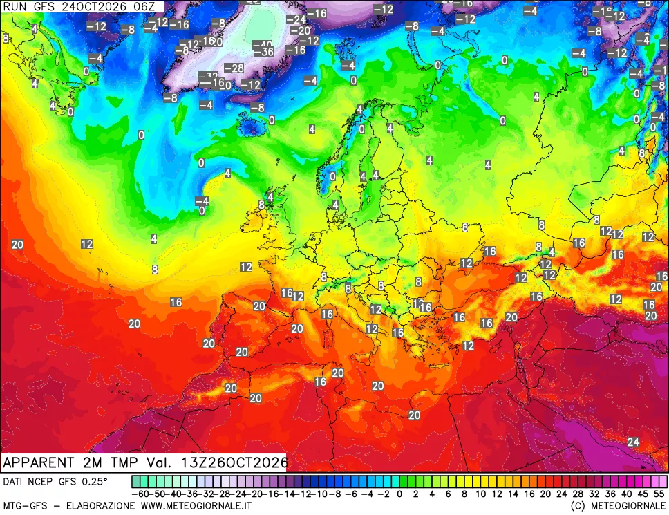 mappa Temp percepita