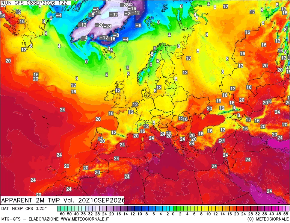 mappa Temp percepita
