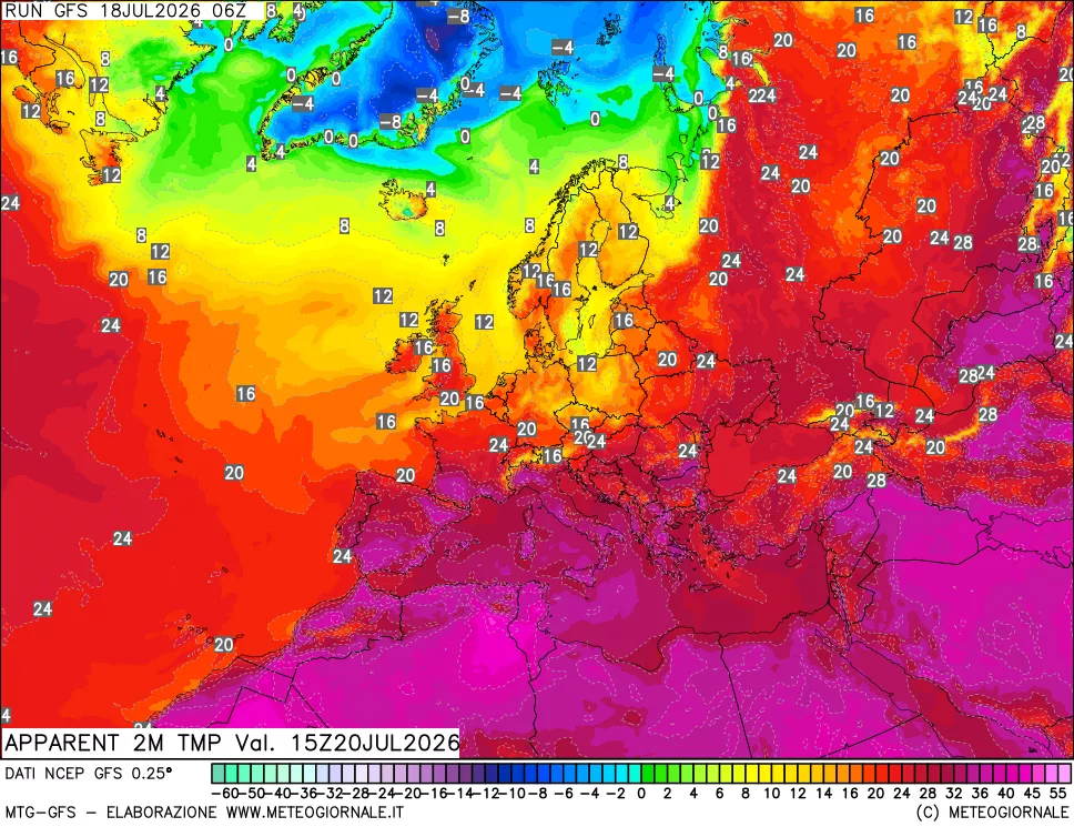 mappa Temp percepita