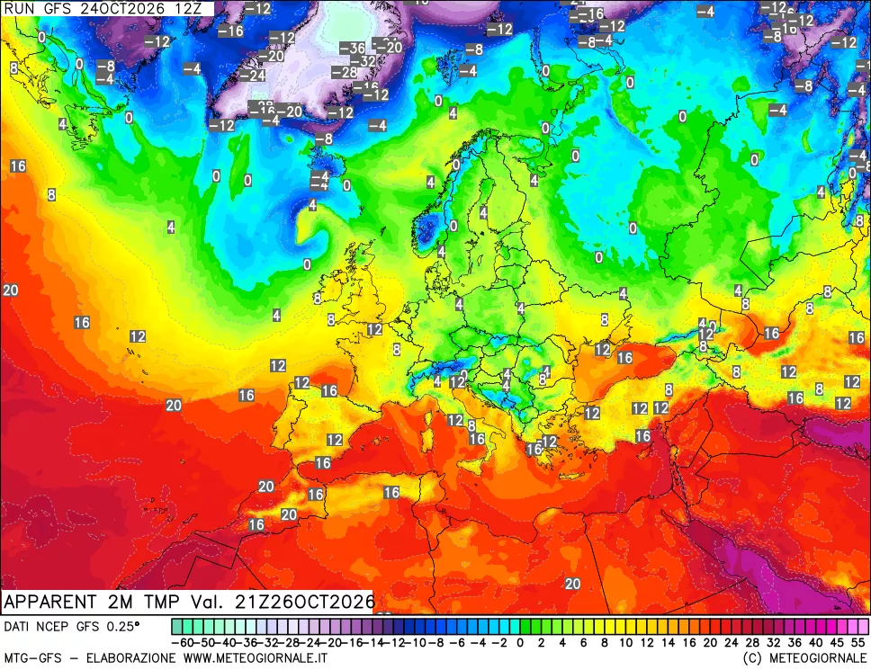 mappa Temp percepita