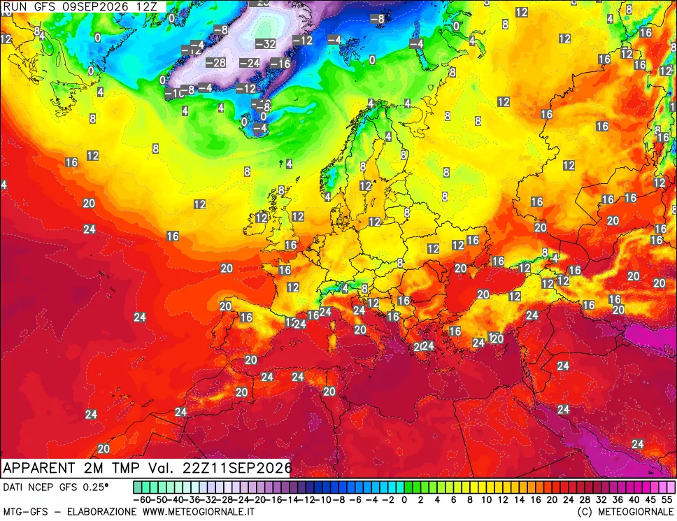 mappa Temp percepita