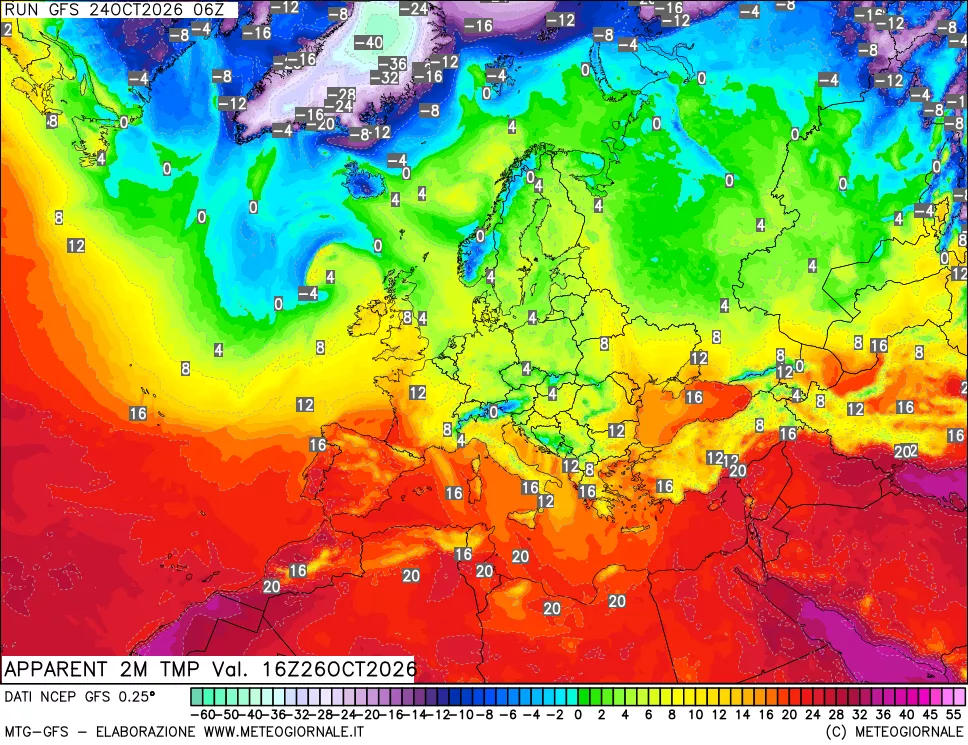 mappa Temp percepita