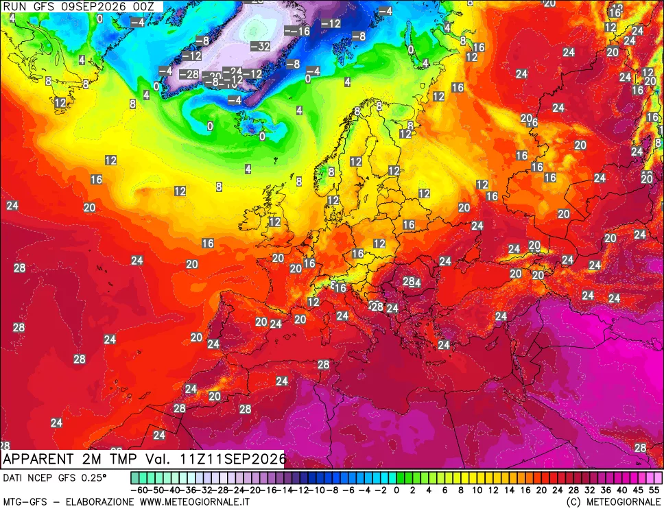 mappa Temp percepita
