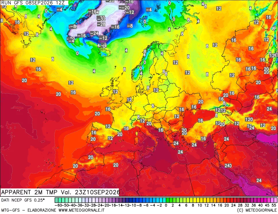 mappa Temp percepita