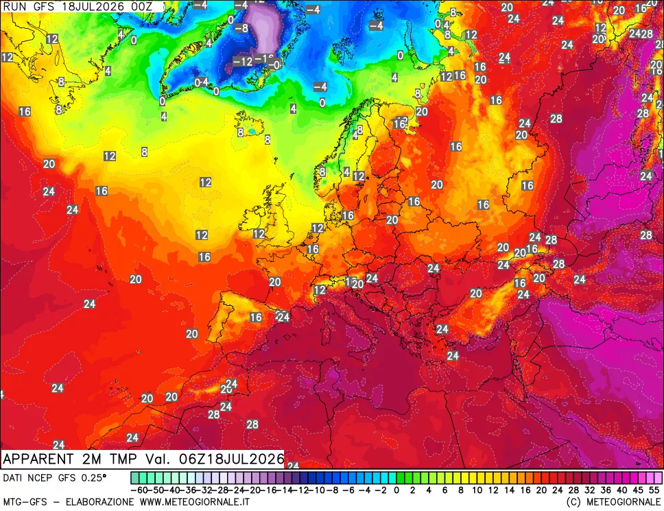 mappa Temp percepita