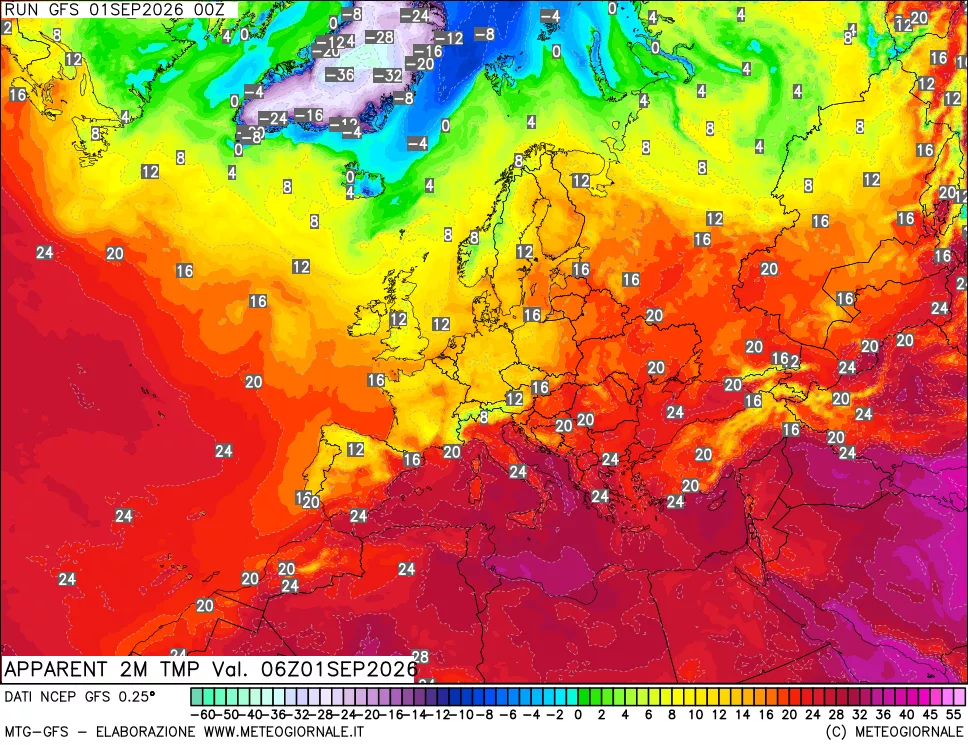 mappa Temp percepita