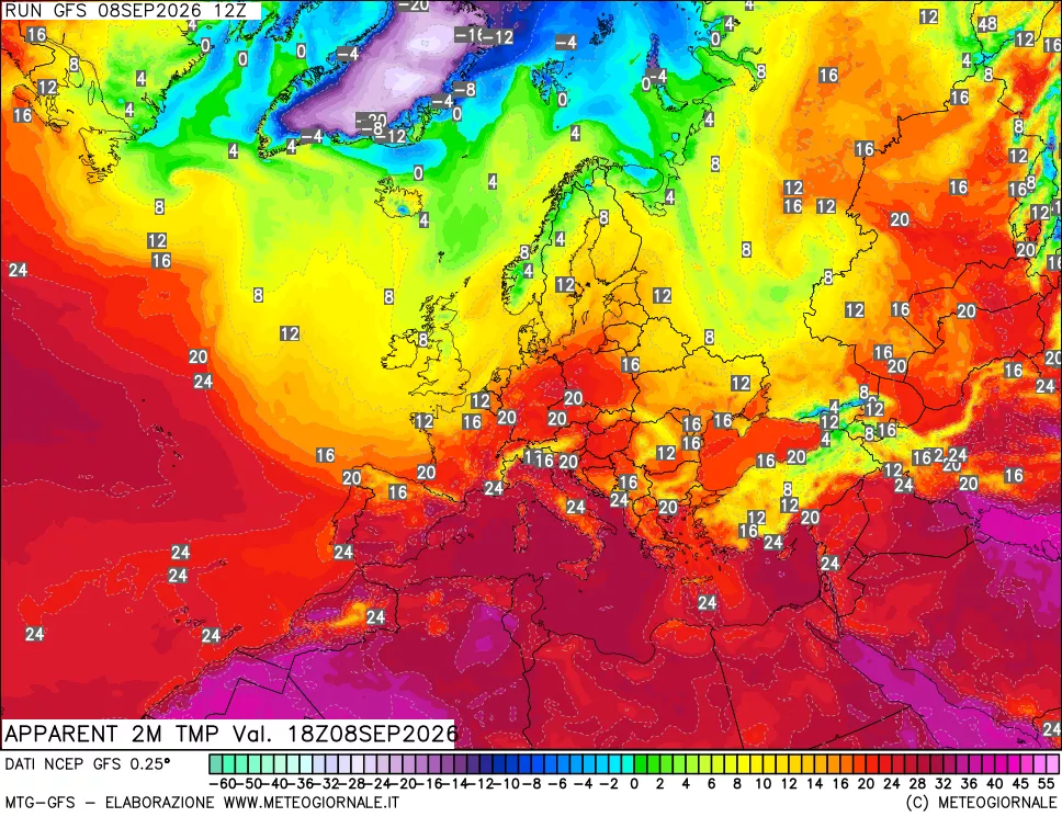 mappa Temp percepita