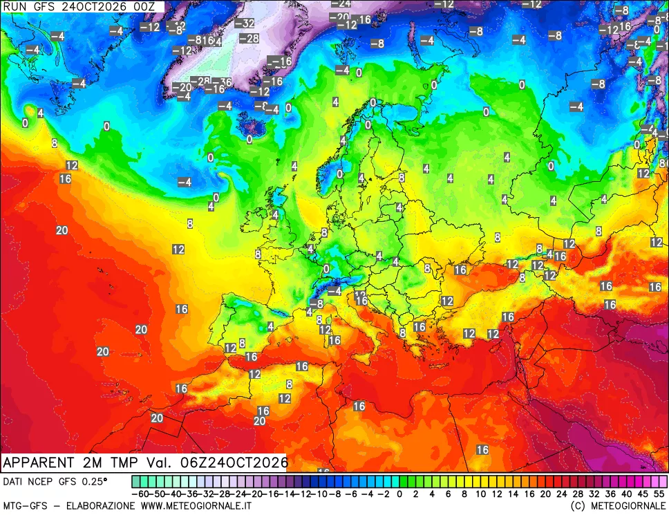 mappa Temp percepita