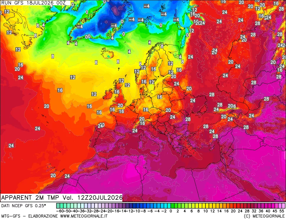 mappa Temp percepita