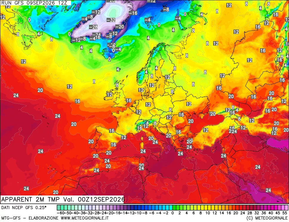 mappa Temp percepita