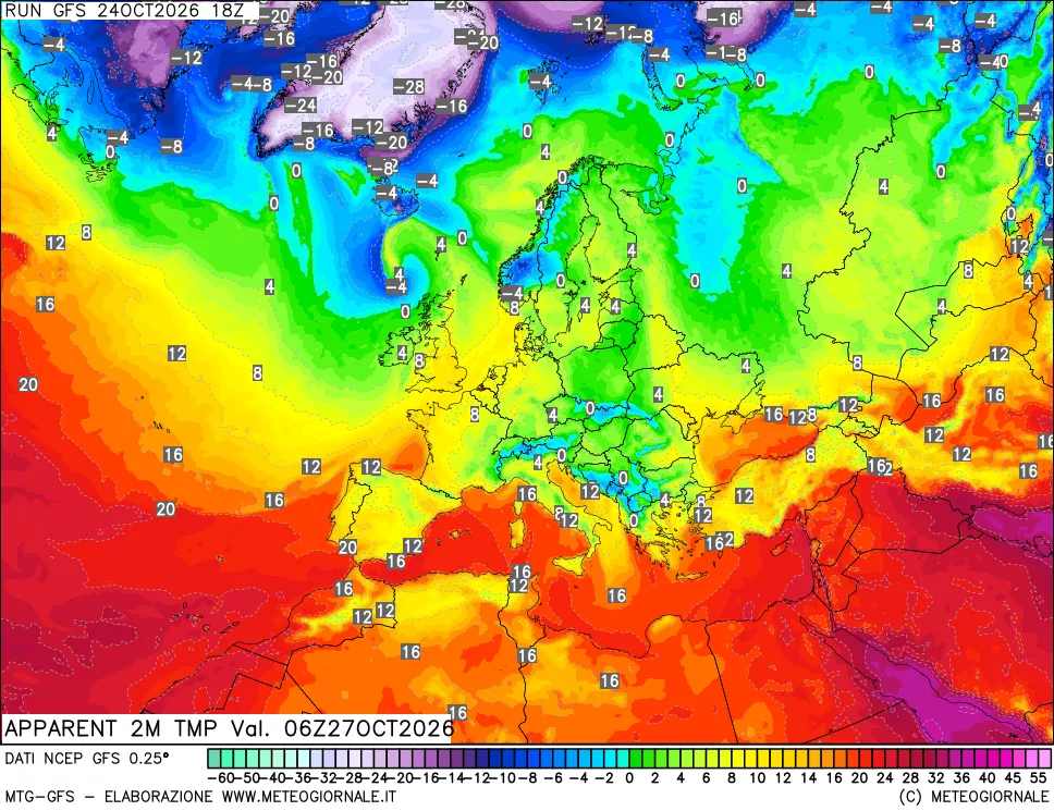 mappa Temp percepita