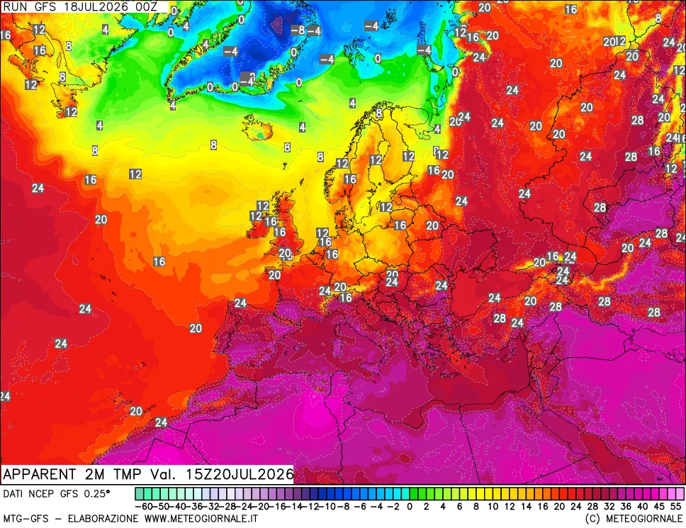 mappa Temp percepita