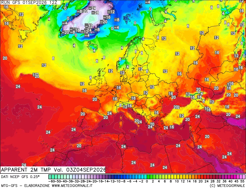 mappa Temp percepita