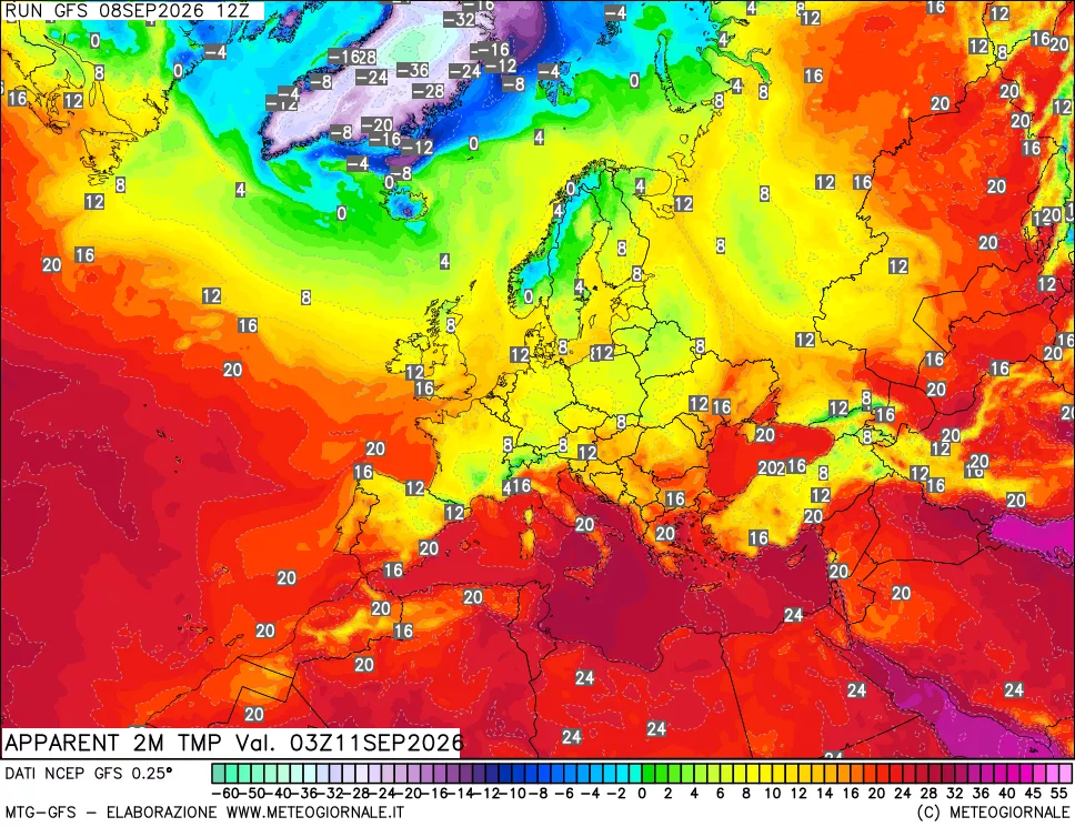 mappa Temp percepita