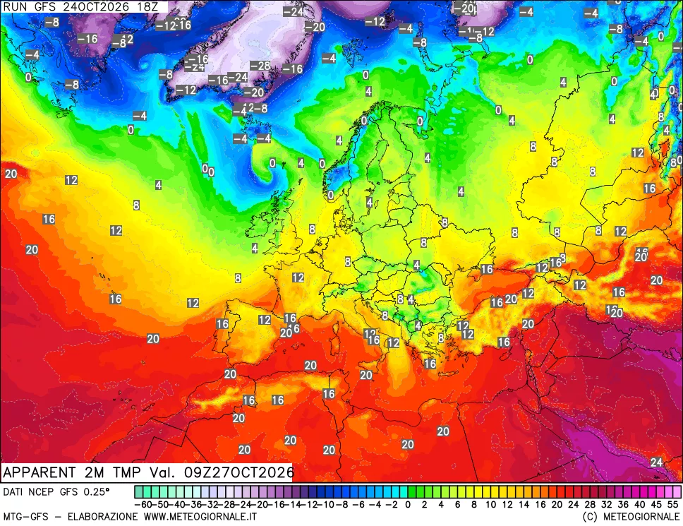 mappa Temp percepita