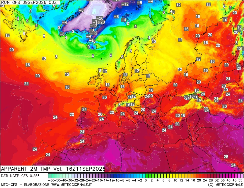 mappa Temp percepita